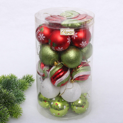 Набор ёлочных украшений «Праздничное настроение» 30 предметов, Красный/Зелёный/Белый