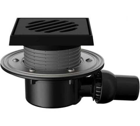 Трап регулируемый Fachmann T 520.1 PDsG 150x150 (горизонтальный шарнирный выпуск, с "сухим" сифоном, DN50)