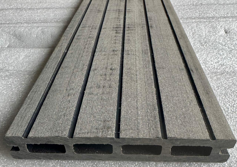 Террасная доска ДПК Best decking Light Тиснение/широкий вельвет цвет: Графит