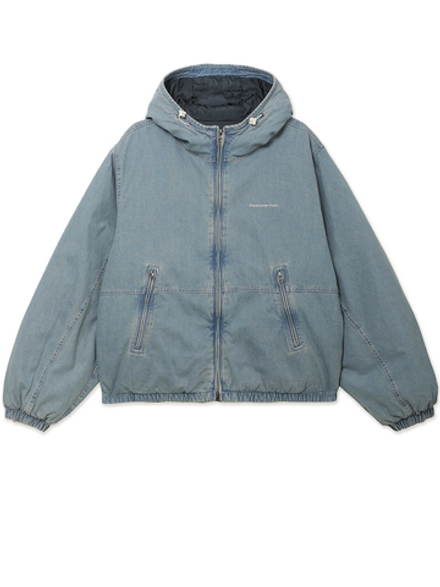 Пуховик С Капюшоном Denim Down Puffer Jacket