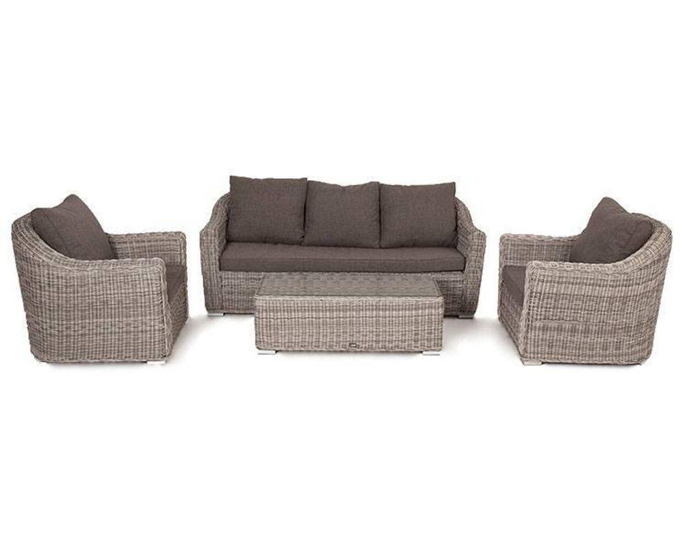 "Фабриция" лаунж-зона из искусственного ротанга, цвет серый