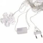 Гирлянда для дома 4,0 м 20 ламп LED с насадками СНЕЖИНКА Прищепка, прозрач.провод, Мультицвет