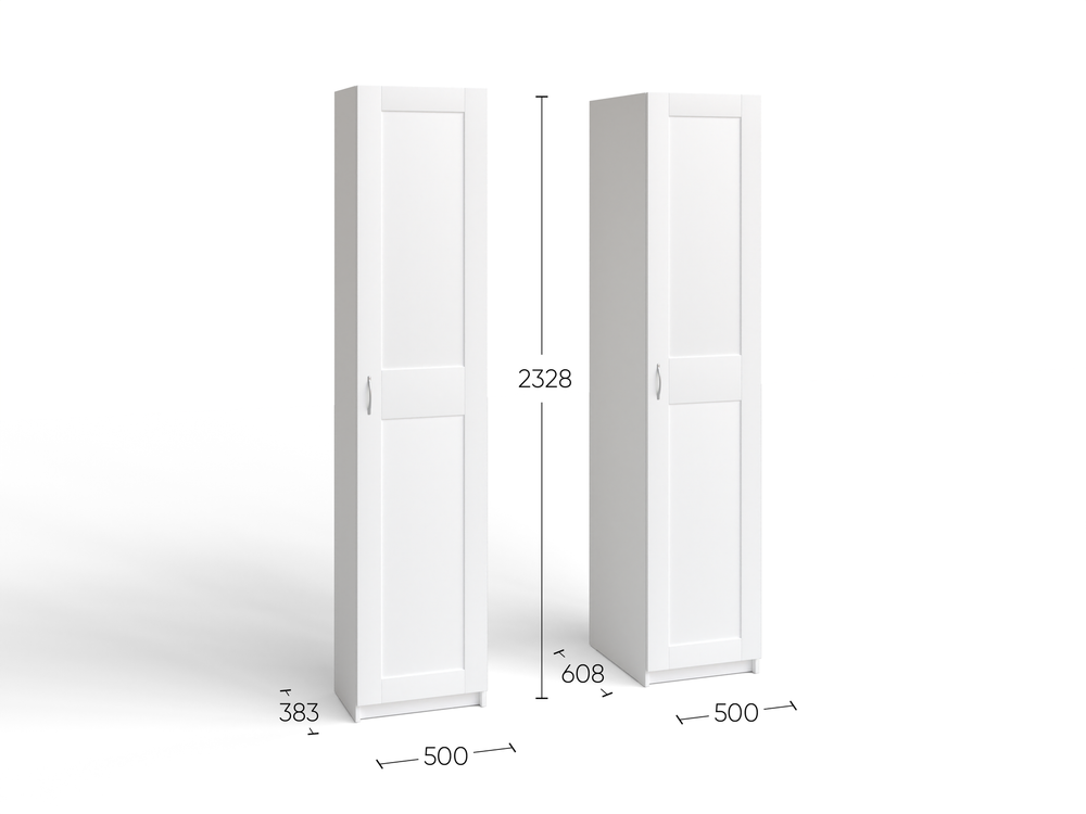 Шкаф МАКС 1 дверь 50х61х233 (белый)