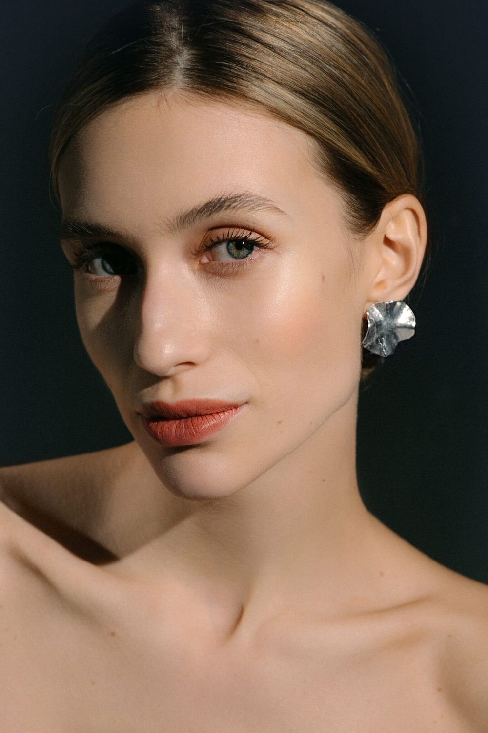 Серьги Пластика круглые