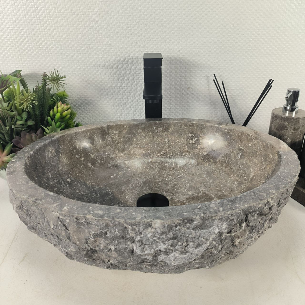 Раковина из мрамора Erozy Grey EM-64651 51*42*16 0188
