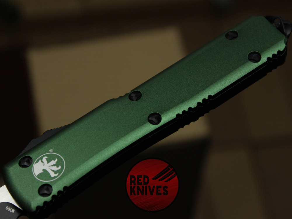 Нож Microtech Ultratech Tanto T/E A+++ - зеленая рукоять, клинок черный