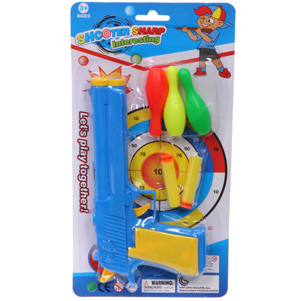 Пистолет «Стрелковый Тир», 6 предметов, 32*17 см