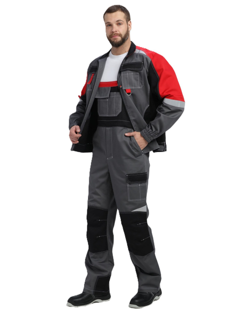 Костюм "Формула-2" CH МВО (куртка+п/к) серый/черный/красный