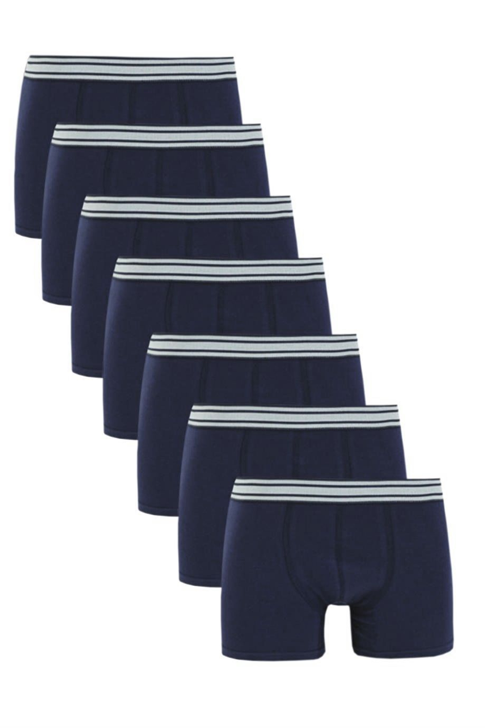 Набор из 7 темно-синих трусов-боксеров (Размер: XL) (Цвет: темно-синий)