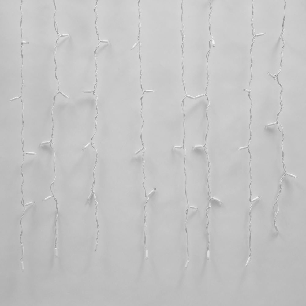 ULD-C2030-240-TWK RED IP67 Занавес светодиодный с эффектом мерцания. 3х2м. Соединяемый. 240 светодиодов. Красный свет. Провод белый. TM Uniel.