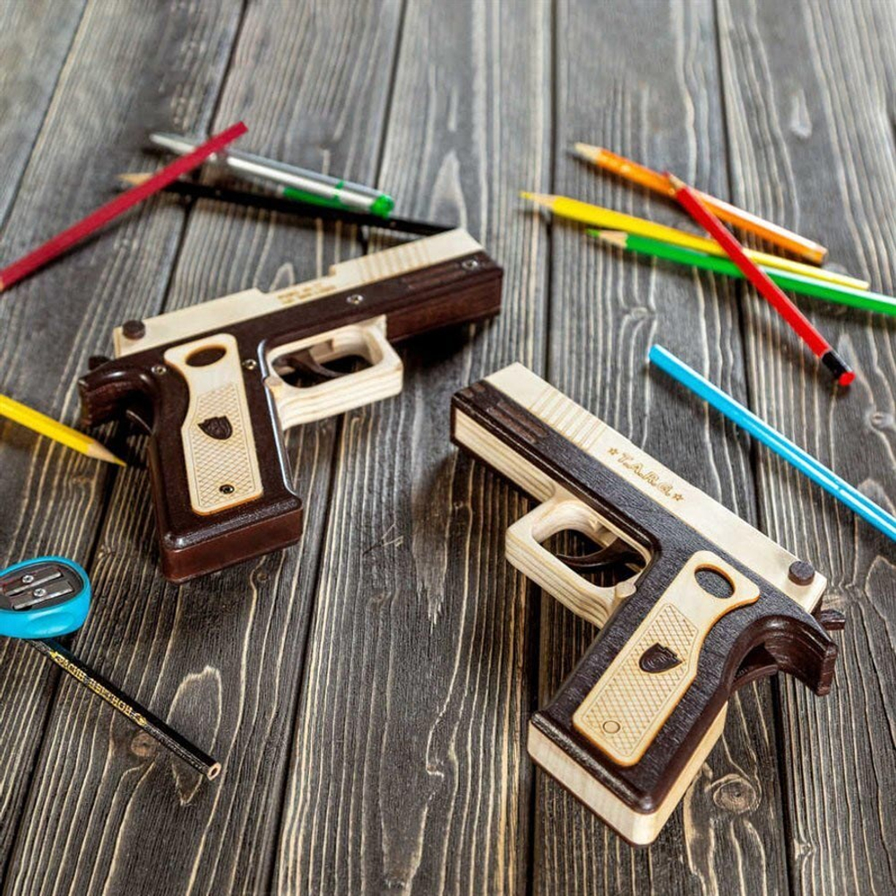 Пистолет GUARD PS-17 (STRIKER SR-17) от TARG - деревянный конструктор, сборная модель, 3d пазл