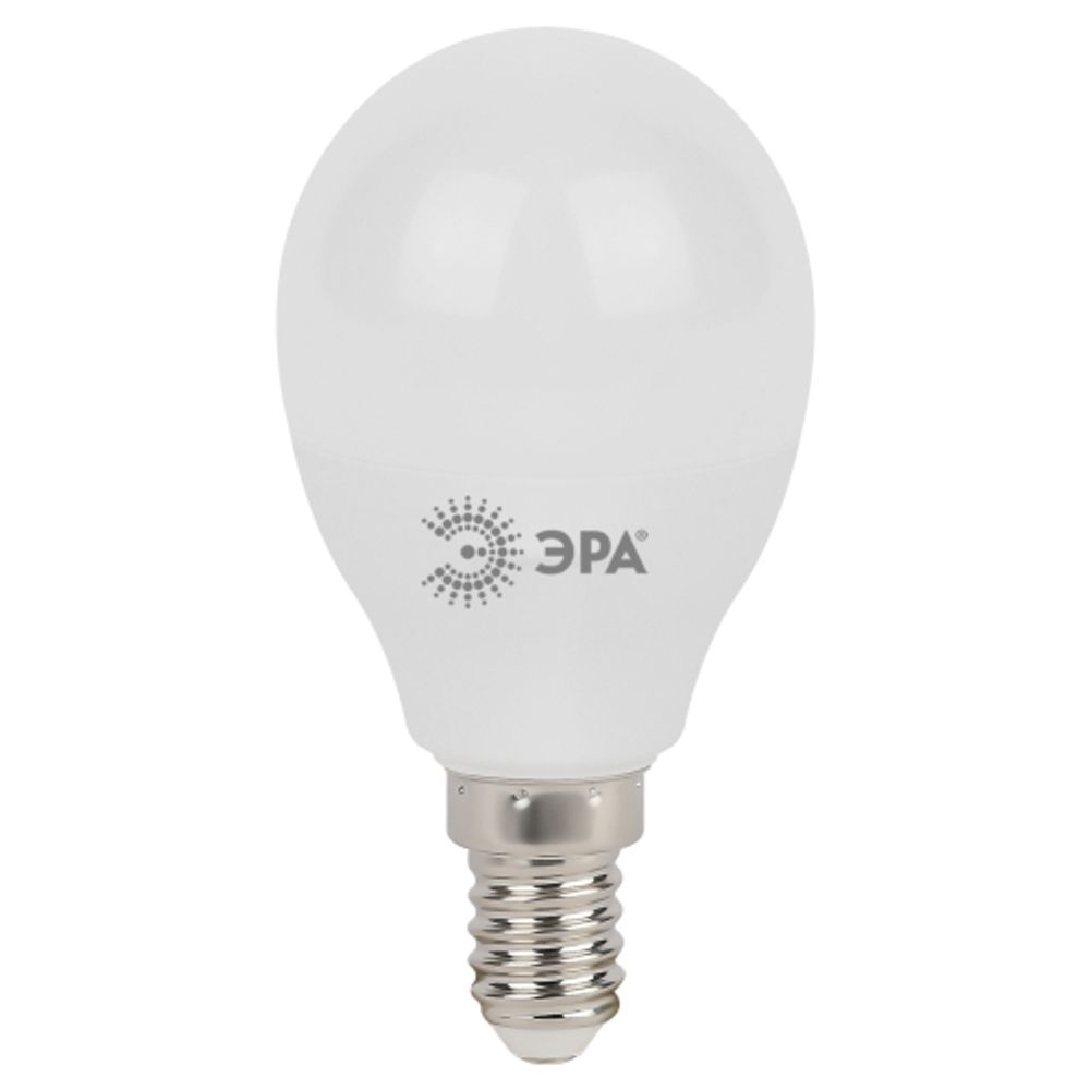 Лампа светодиодная ЭРА STD LED P45-9W-860-E14 9Вт шар холодный дневной свет Е14 | Лампы cветодиодные Шар (G/P)