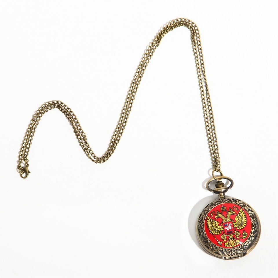 Часы карманные Двуглавый орел кварцевые