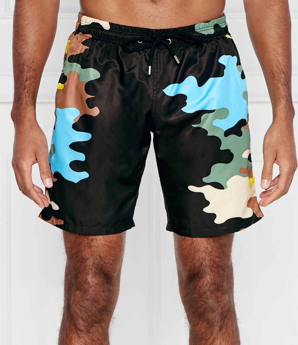 Шорты для плавания Camouflage Plein Sport - черный(MMX0121 SXV005N)