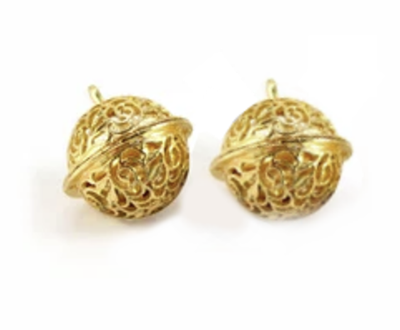 Бубенцы металл 16 мм, золото