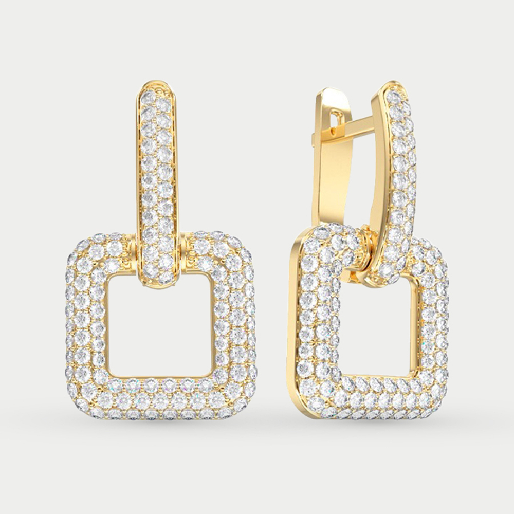 Серьги женские с фианитами