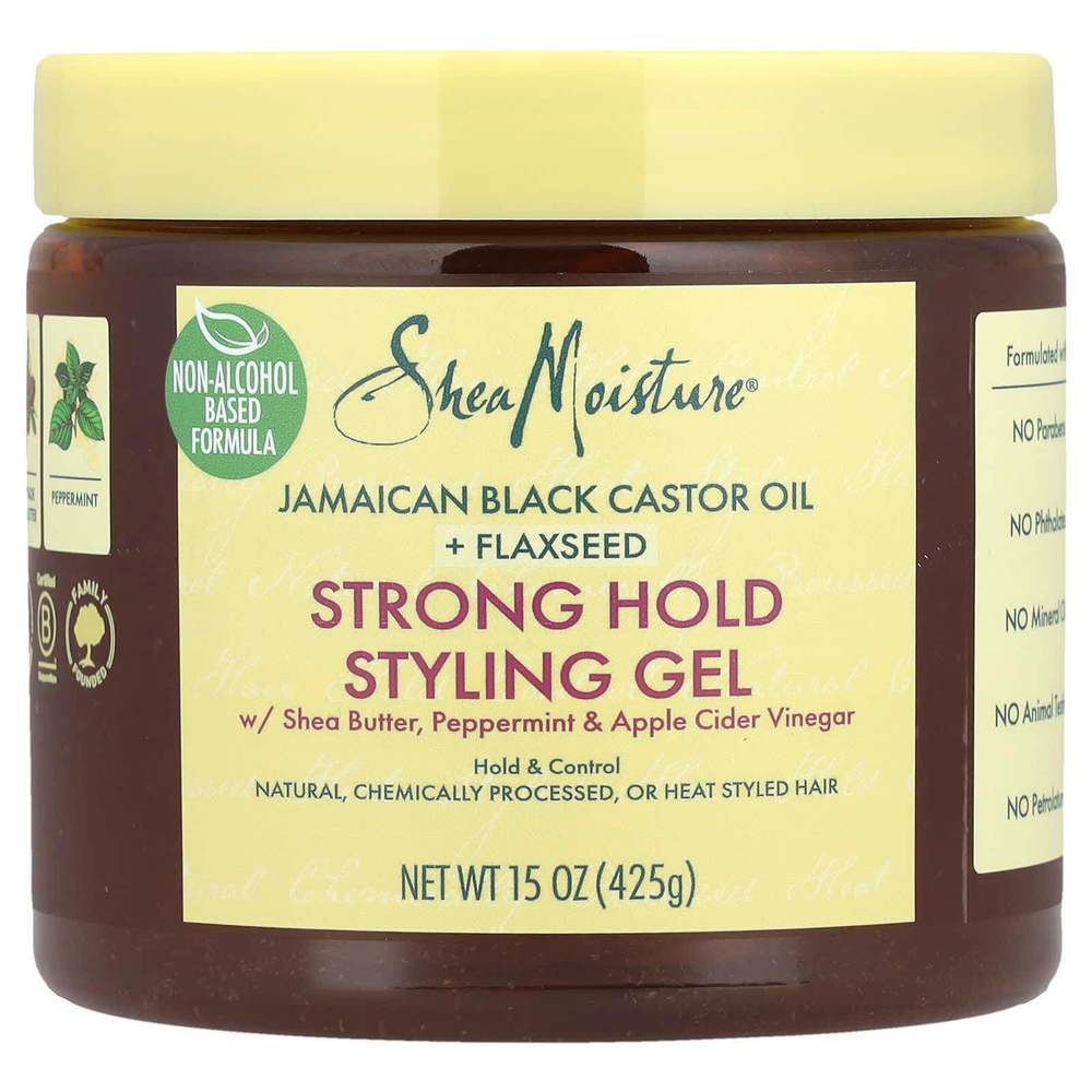 SheaMoisture, Гель для укладки волос сильной фиксации, масло ши, перечная мята и яблочный уксус, 425 г (15 унций)