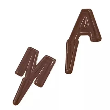 Форма для шоколада «Английские буквы 13 шт д/торта» полиэтилен ,L=24,B=18,5см