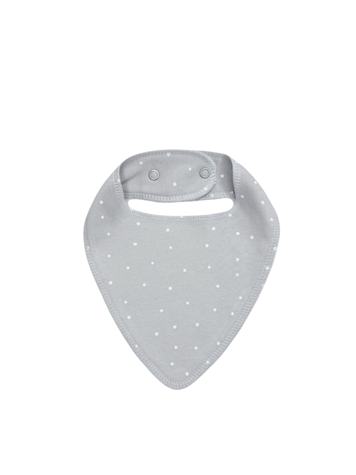 Двусторонний нагрудник Горошек gray (0-12 мес)