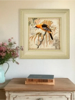 Картина интерьерная на холсте в раме "Птички" 30*30 см