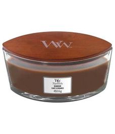 Кожаный портсигар, ароматическая свеча эллипс, WoodWick