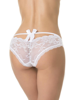 Сексуальные трусики с кружевом и атласным бантом сзади (Размер: XL) (Цвет: красный)