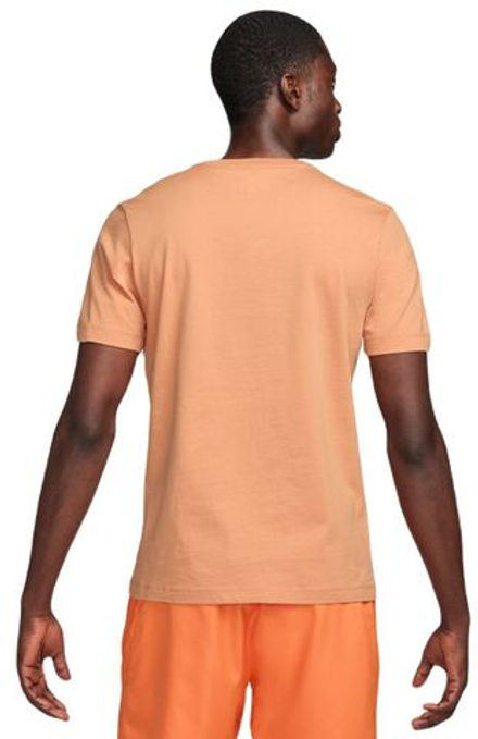 Мужская теннисная футболка Nike Court Tennis T-Shirt - amber brown