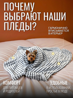 Плед для животных шиншилла 100*100 см