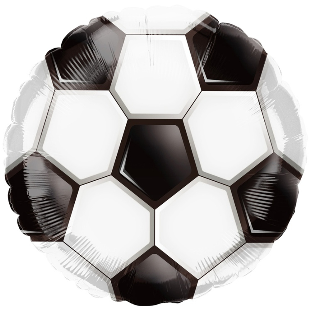 Фигурный шар с гелием в виде большого футбольного мяча