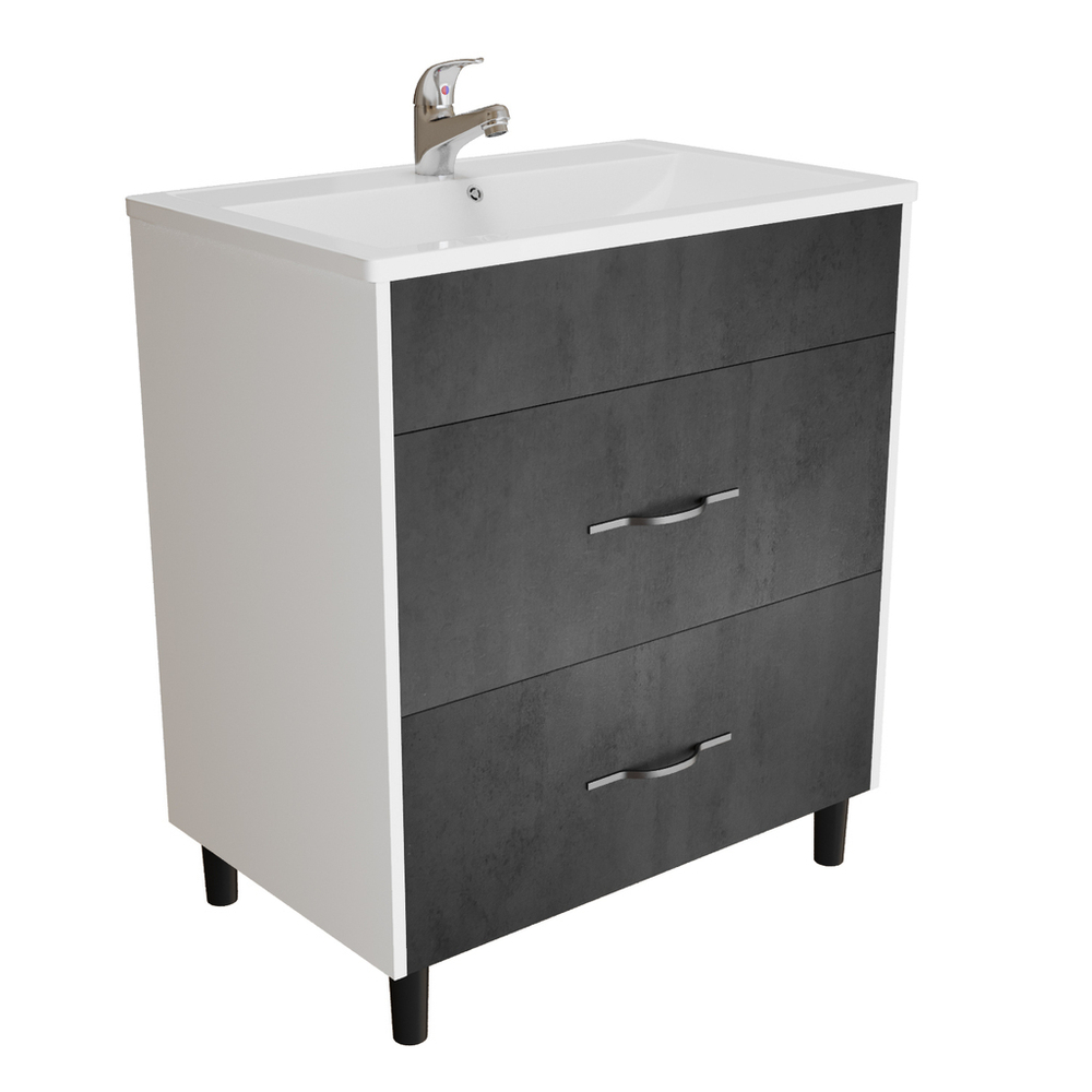 Тумба д/ванной "Сура-70"  под раковину МАРГО-70 (MIXLINE) (ПВХ)