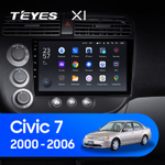 Teyes X1 9" для Honda Civic 7 2000-2006