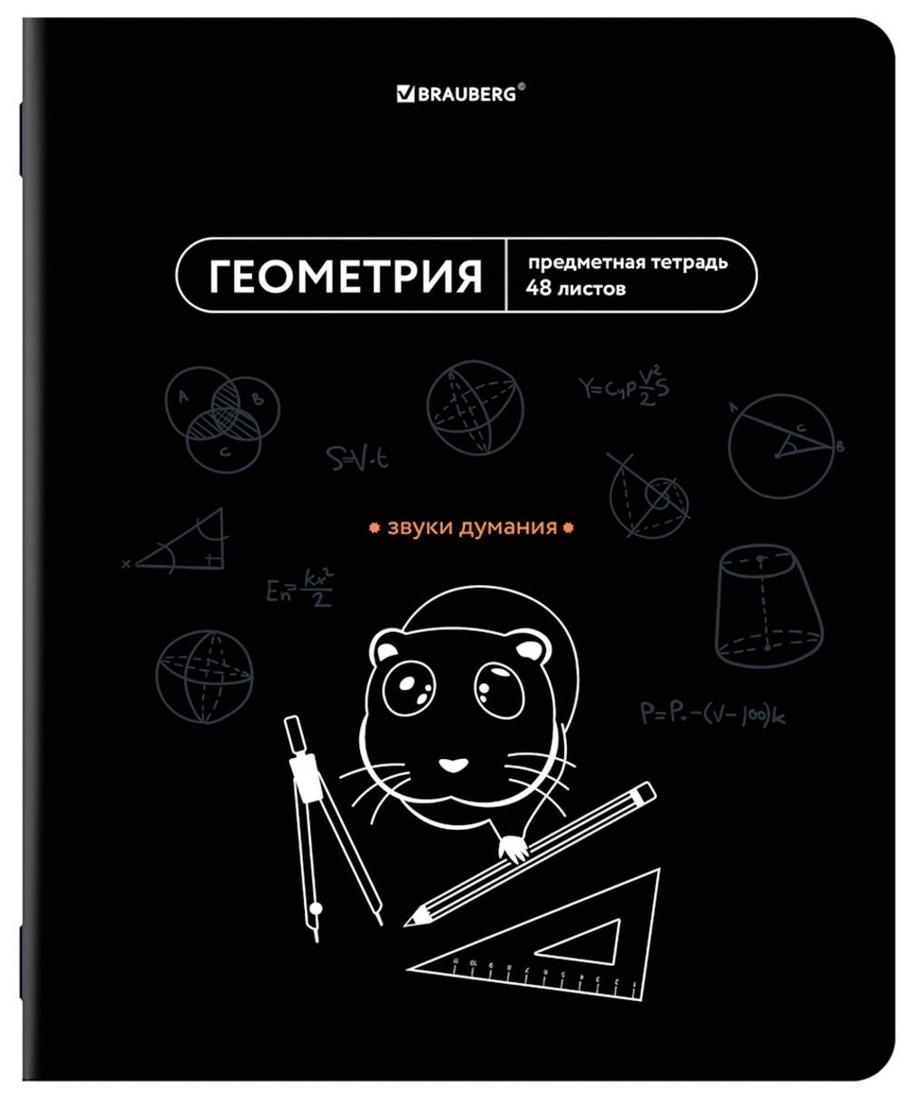 Тетрадь предмет. А5 48л. клетка "Мемы" Геометрия twin лак, подсказки (BRAUBERG)
