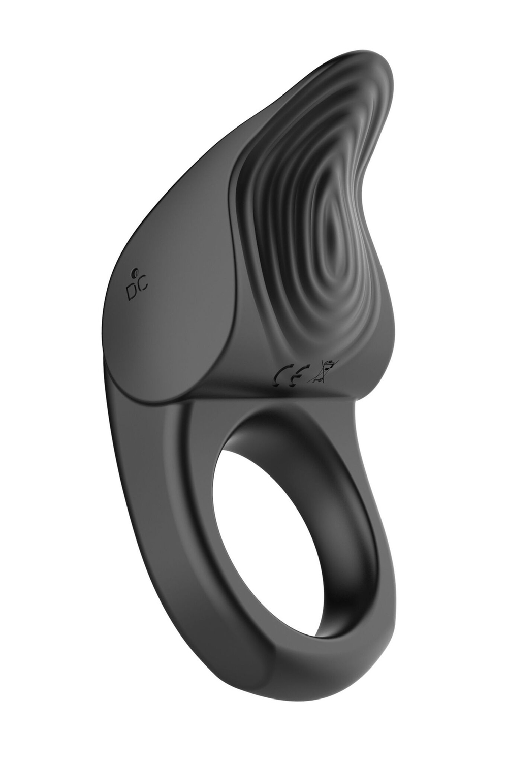 Черное эрекционное виброкольцо Vibro Lust Ring (Цвет: черный)