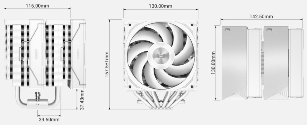 Кулер  PCCooler RZ620 WH