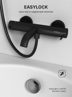 Смеситель для ванны Abelsberg Fluida ERF22516MB цвет Вулканический черный
