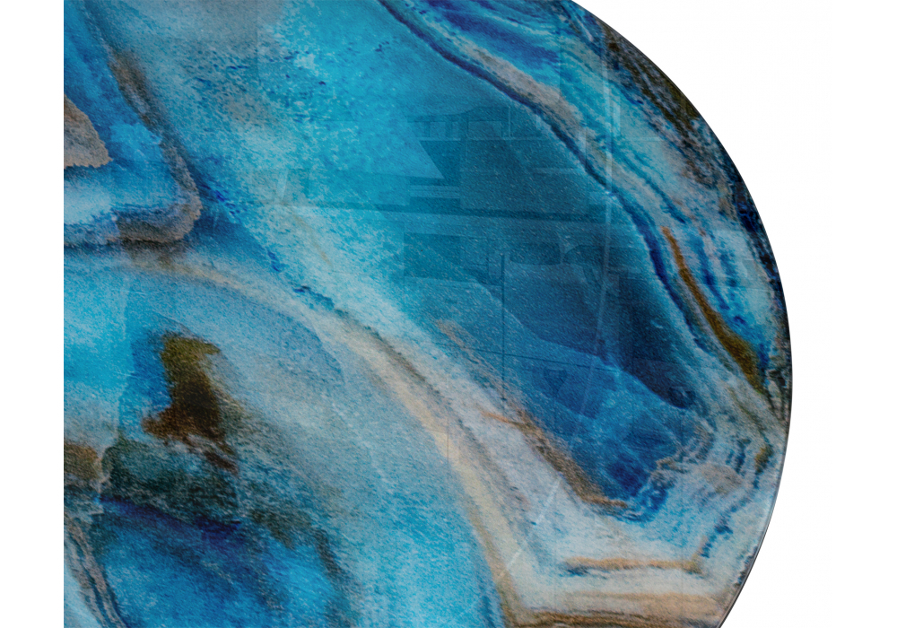 Журнальный стол Woodville Роб D-450 лазурит, черный