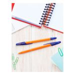 Ручка шариковая СТАММ "555 Orange" синяя, 0,7мм