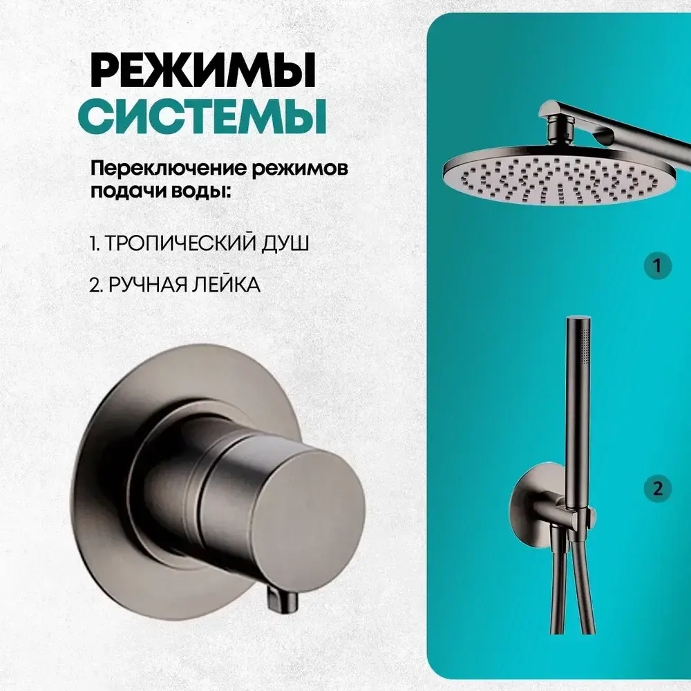 Душевой комплект Grocenberg GB5090BG Графит