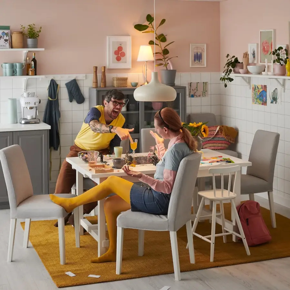 Раздвижной стол - IKEA NORDVIKEN/НОРДВКЕН ИКЕА, 152/223х95х75 см, белый