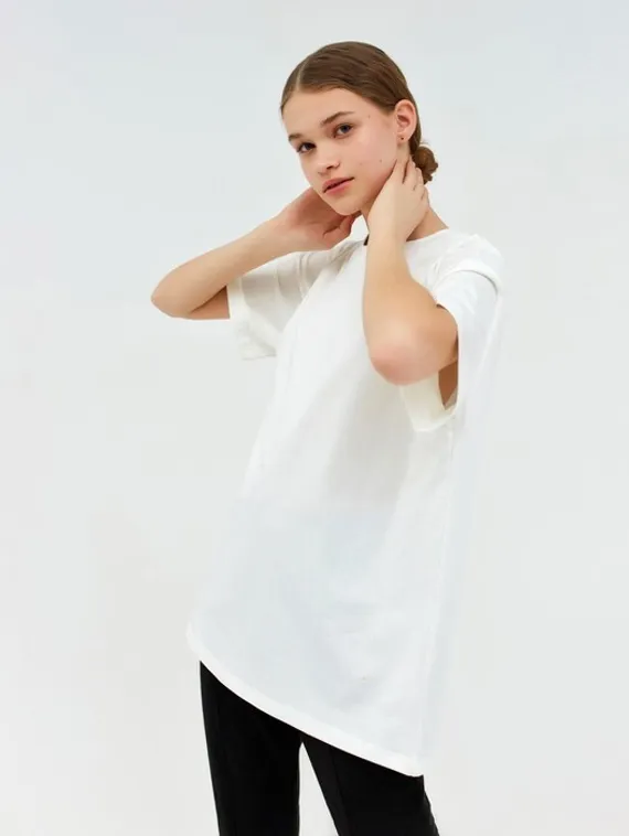 Футболка женская MINAKU: Оversize, цвет экрю, р-р 48