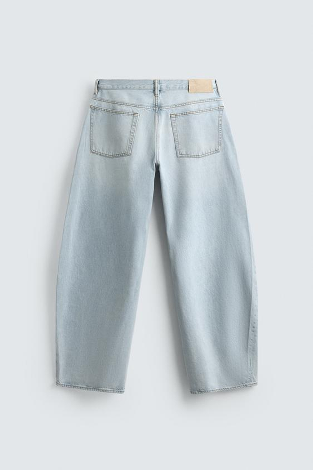 ZARA ДЖИНСЫ BALLOON FIT, ГОЛУБОЙ