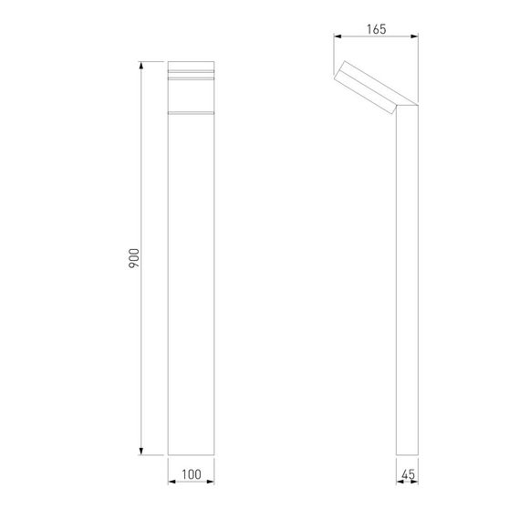 Уличный светодиодный светильник Elektrostandard Sensor 1542 Techno Led черный a053948