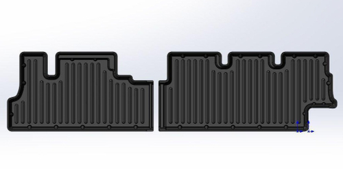 Коврики резиновые ГАЗель NEXT Фермер задний ряд комплект 2шт STRK