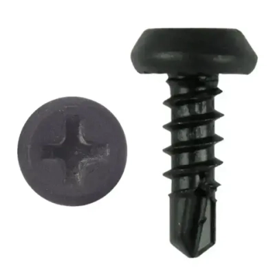 Саморез семечки по металлу, сверло наконечник 3,5х11, черный, 100 шт.