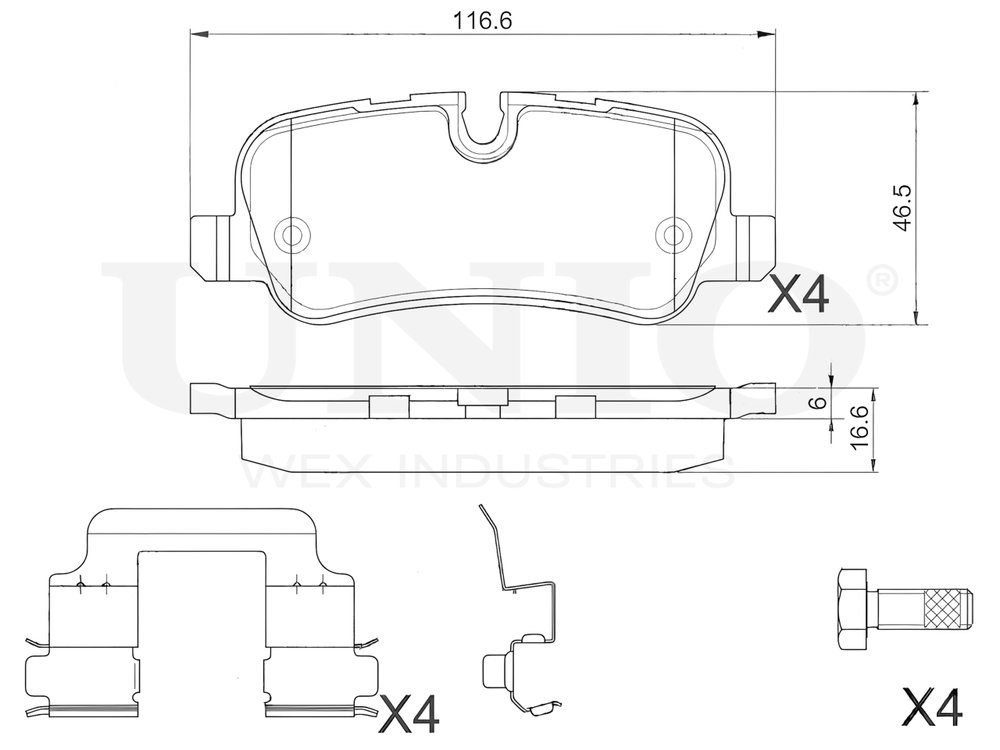 Колодки тормозные диск. задние UNIO BRP-20134