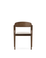 Стул Godia из дерева в цвете венге и бежевого шенилла