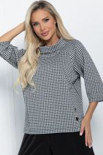 Джемпер Эдельвейс (черно-белый) Б11485 LT Collection