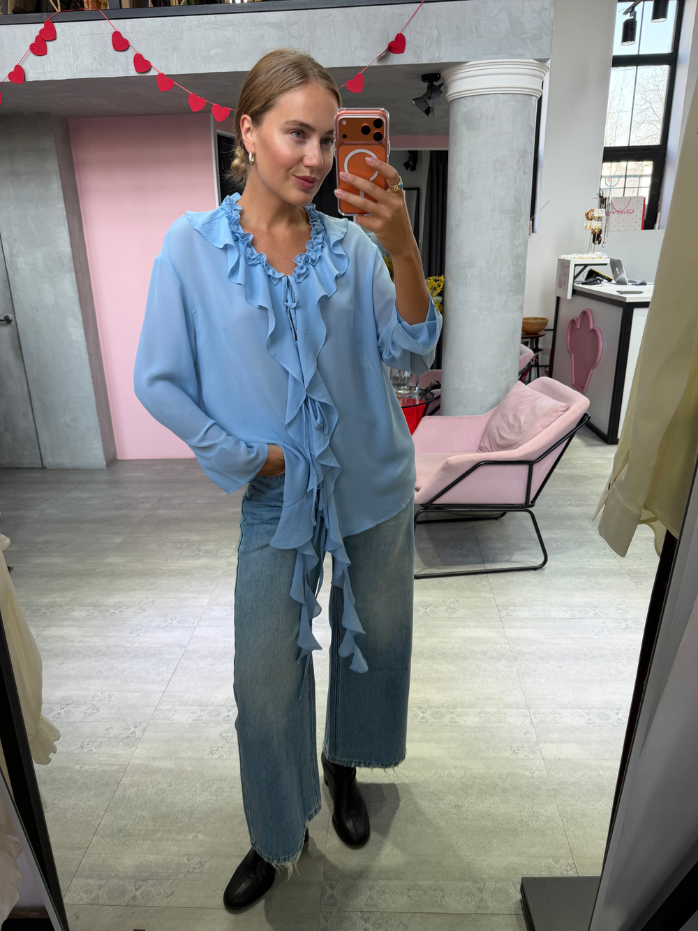 Блуза Flow голубой