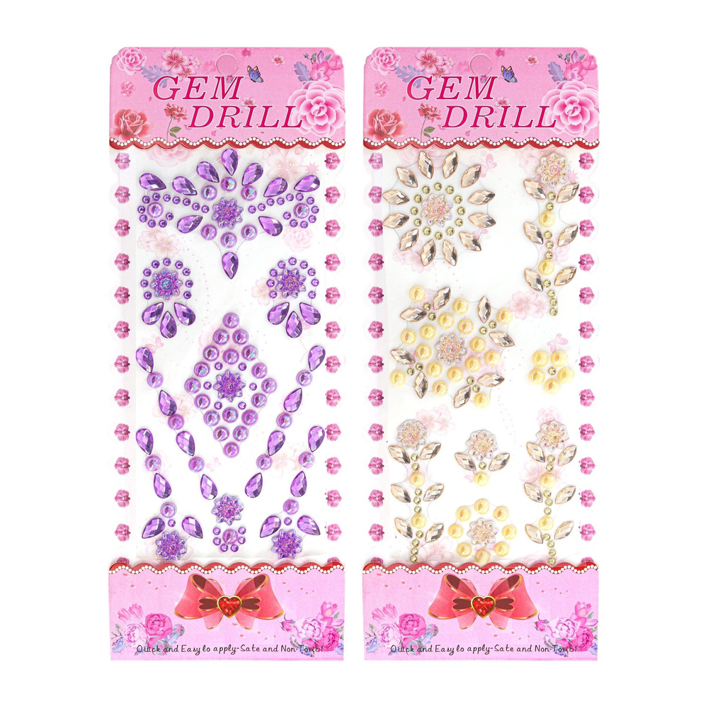 Наклейки-стразы Alingar, акриловые, "Перламутровые капли", пакет с европодвесом