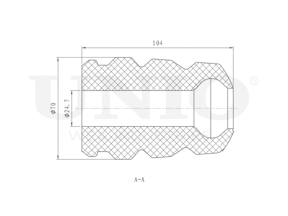 Отбойник заднего амортизатора UNIO DUC-40036